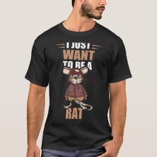 Råtta Pilot jag vill bara bli Rodent Råtta Owner R T Shirt