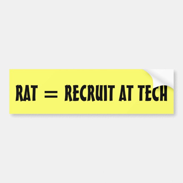 RÅTTA = REKRYTERING VID TECH BILDEKAL (Framsidan)