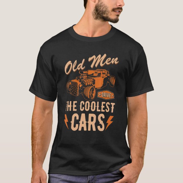 Råtta Rod Grandpa Pappa Old Manar Drive Coolest Ca T Shirt (Framsida)
