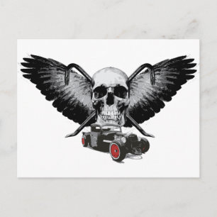 Råtta Rod Skull & Crowbar Vykort