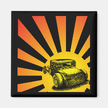 Råtta Rod Sunset Magnet