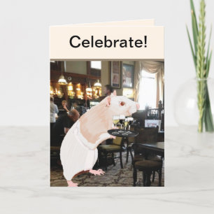 Råtta Servitör Surreal Celebro Helgkort
