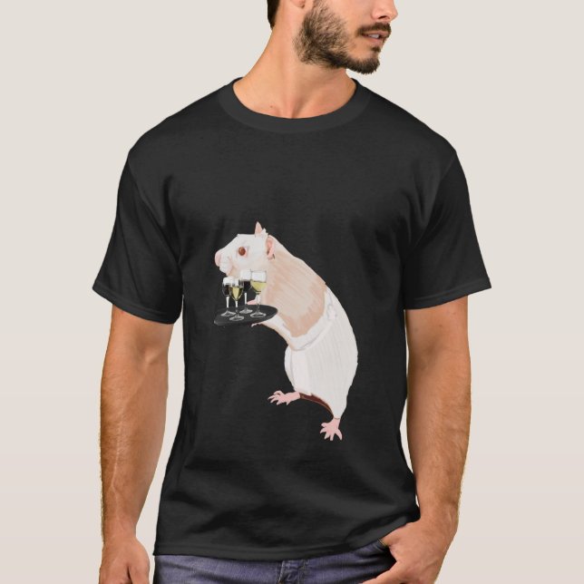 Råtta Servitör surreal T Shirt (Framsida)
