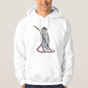 Råtta som målarfärg med färgpensel hoodie