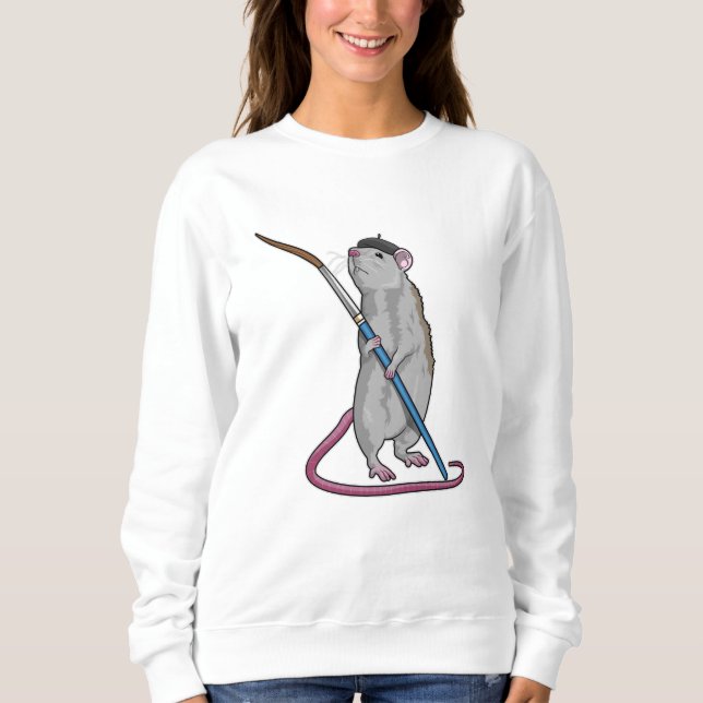 Råtta som målarfärg med färgpensel t shirt (Framsida)