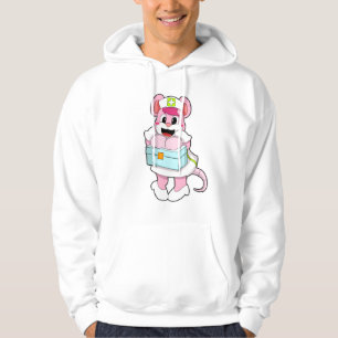 Råtta som sjuksköterska med box hoodie