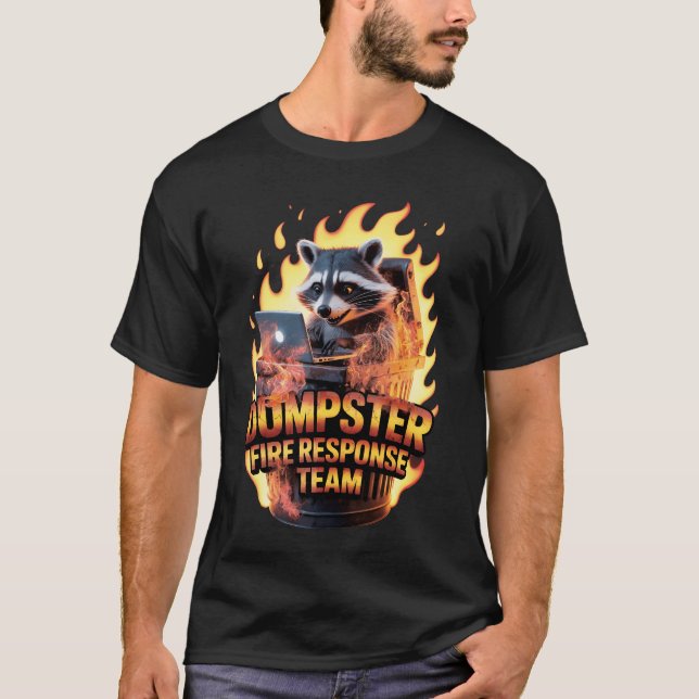 Råtta Sopträl Svarsteam Kaos Meme Katastrof T Shirt (Framsida)