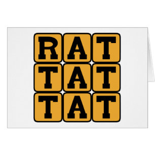Råtta Tat Tat, Drum Mönster Hälsningskort