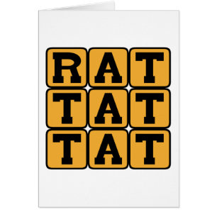 Råtta Tat Tat, Drum Mönster Hälsningskort