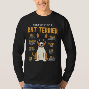 Råtta Terrier Anatomy Rolig hund Mamma Pappa Gift T Shirt