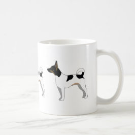 Råtta Terrier Basic-rening Silhouette-design Kaffemugg