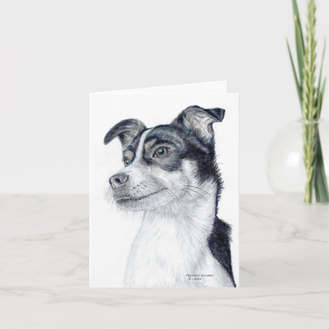 Råtta Terrier Blank Anteckningskort (Framsida)