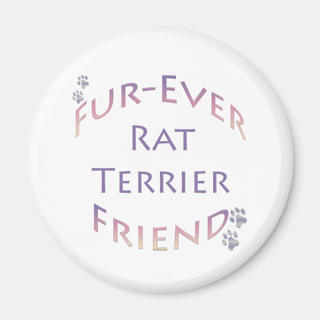 Råtta Terrier Furever Friends Magnet (Framsidan)