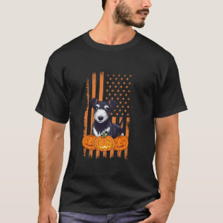 Råtta Terrier Hund American Flagga Patriotic Hallo T Shirt