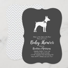 Råtta Terrier Hund Baby Shower Gender Neutral Inbjudningar