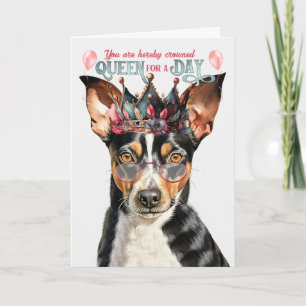 Råtta Terrier Hund drottningsdagen Funny Birthday Kort
