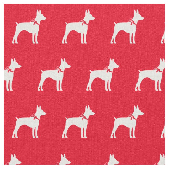 Råtta Terrier Hund Silhouette Pet Red Tyg (Närbild)
