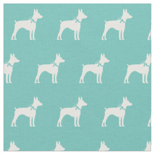 Råtta Terrier Hund Silhouette Pet Teal Tyg