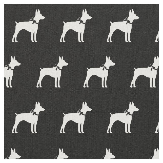 Råtta Terrier Hund Silhouette Pet Tyg (Närbild)