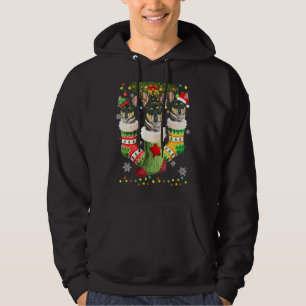 Råtta Terrier jul-sockel Träd Light Julafton Santa Hoodie
