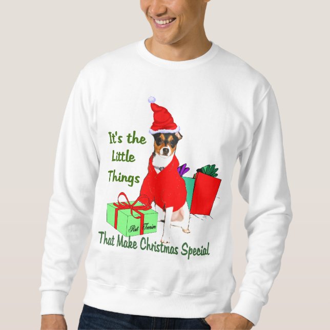 Råtta Terrier-julklappar Sweatshirt (Framsida)