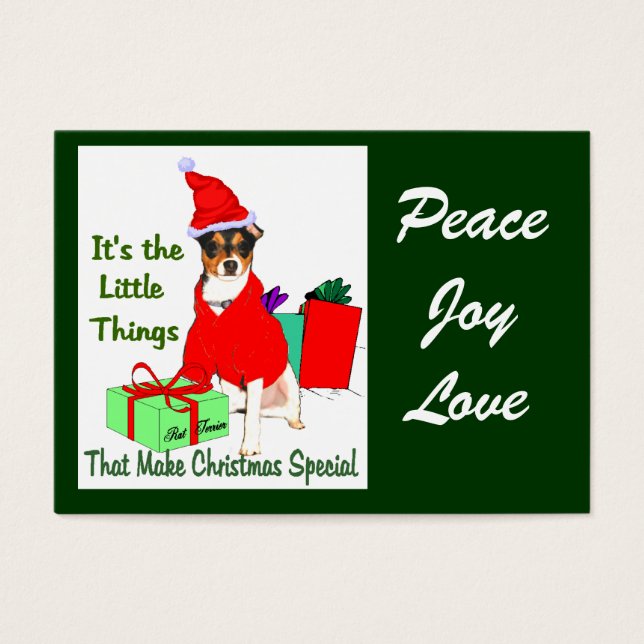 Råtta Terrier-julklappar Visitkort (Framsidan)