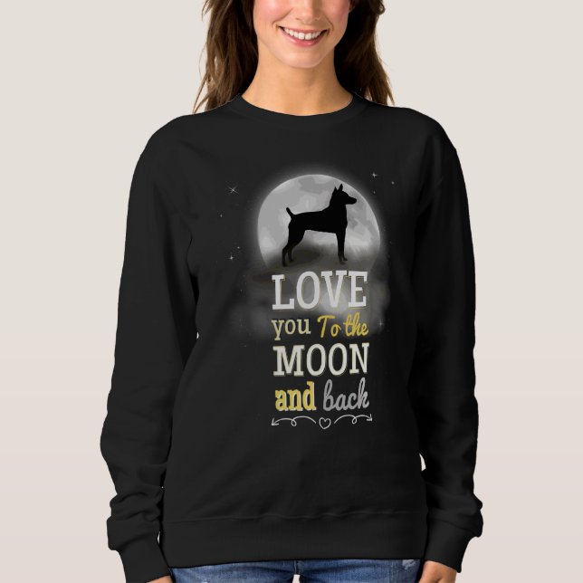 Råtta Terrier Kärlek till Måne T Shirt (Framsida)