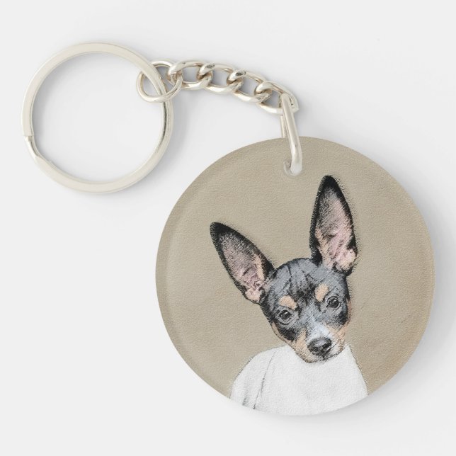 Råtta Terrier-målning - Cute Original Hund Art (Framsidan)