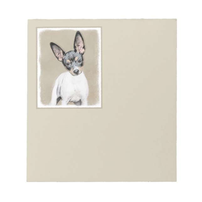 Råtta Terrier-målning - Cute Original Hund Art Anteckningsblock (Framsida)