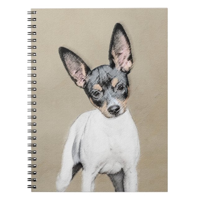 Råtta Terrier-målning - Cute Original Hund Art Anteckningsbok (Framsidan)