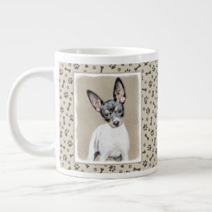 Råtta Terrier-målning - Cute Original Hund Art Jumbo Mugg