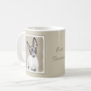Råtta Terrier-målning - Cute Original Hund Art Kaffemugg