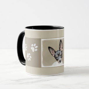Råtta Terrier-målning - Cute Original Hund Art Mugg