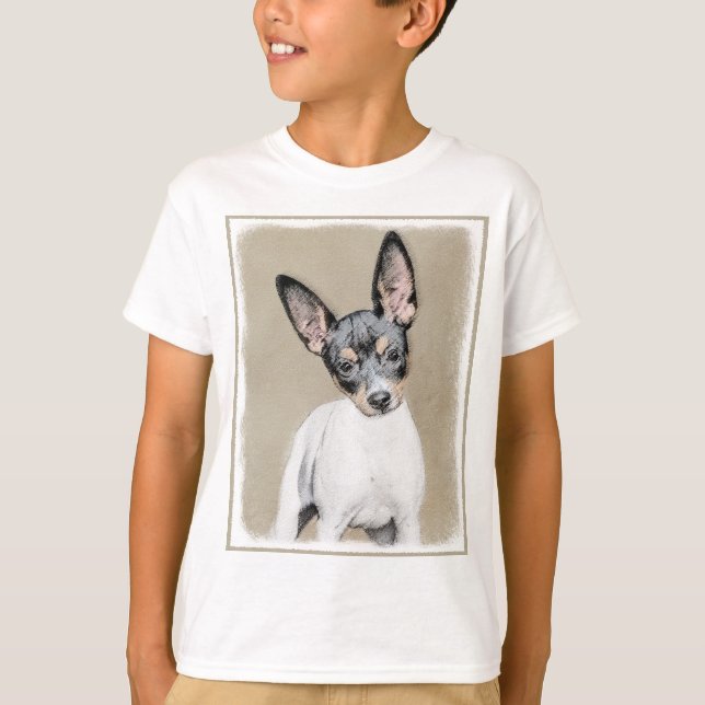 Råtta Terrier målning - Cute Original Hund Art T Shirt (Framsida)