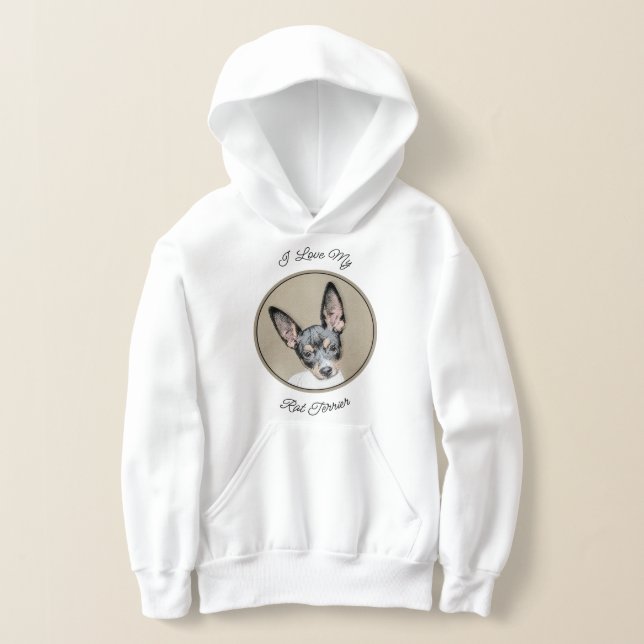 Råtta Terrier-målning - Cute Original Hund Art T Shirt (Laydown)