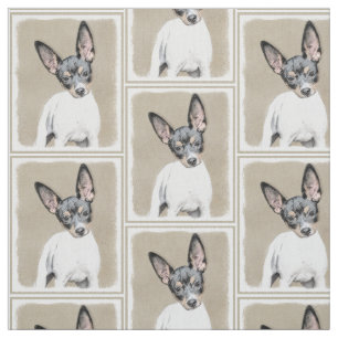 Råtta Terrier-målning - Cute Original Hund Art Tyg