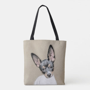 Råtta Terrier-målning - Cute Original Hund Art Tygkasse