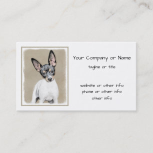 Råtta Terrier målning - Cute Original Hund Art Visitkort