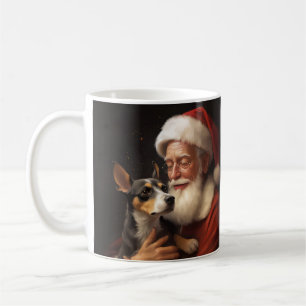 Råtta Terrier med Jultomten julafton Kaffemugg
