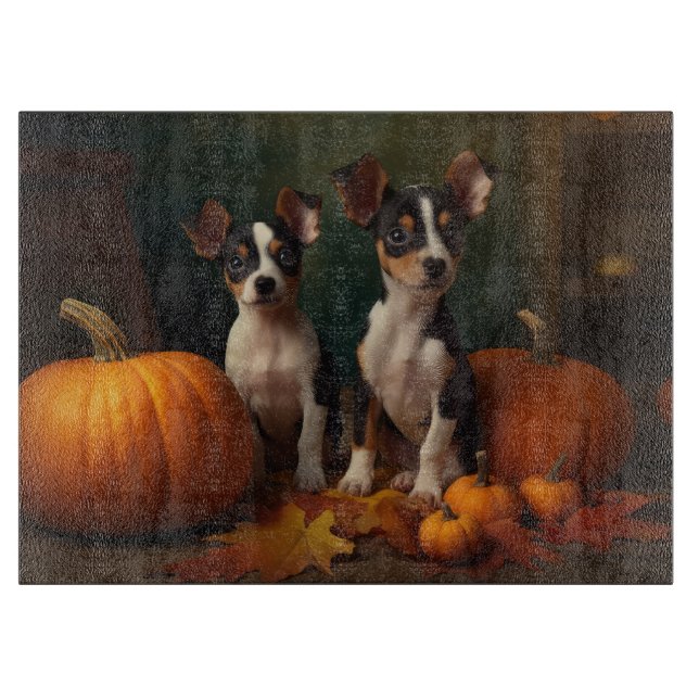 Råtta Terrier Puppy Autumn Delight Pumpkin (Framsidan)