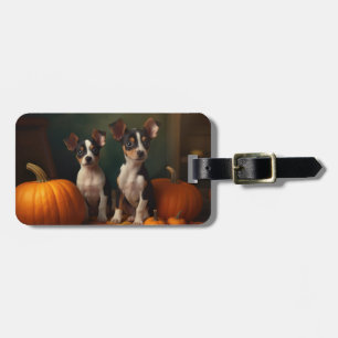Råtta Terrier Puppy Autumn Delight Pumpkin Bagagebricka