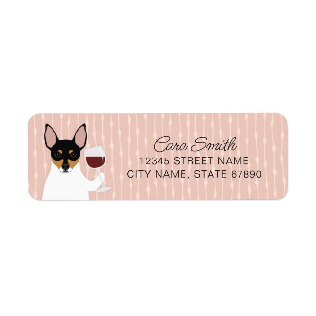 Råtta Terrier Returetiketter Returadress Etikett (Framsidan)