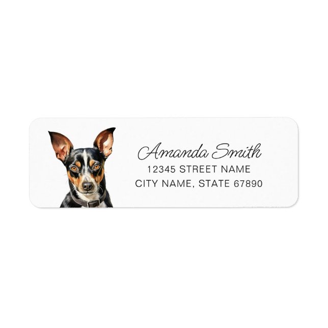 Råtta Terrier Returetiketter Returadress Etikett (Framsidan)