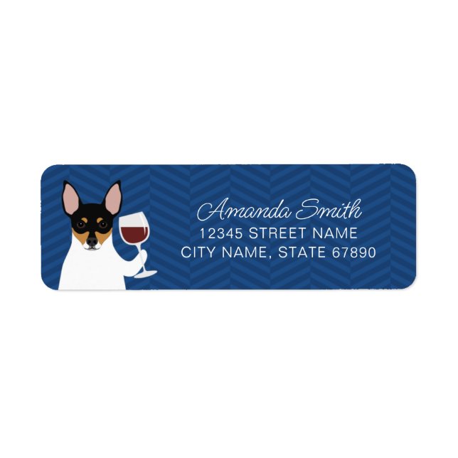Råtta Terrier Returetiketter Returadress Etikett (Framsidan)