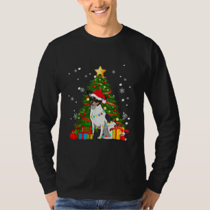Råtta Terrier Santa Julgran Light Pajama Hund T Shirt