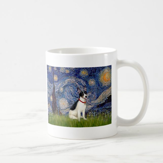 Råtta Terrier - Starry Natt Kaffemugg (Höger)