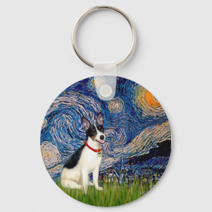 Råtta Terrier - Starry Natt Nyckelring