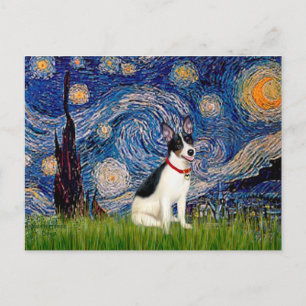 Råtta Terrier - Starry Natt Vykort