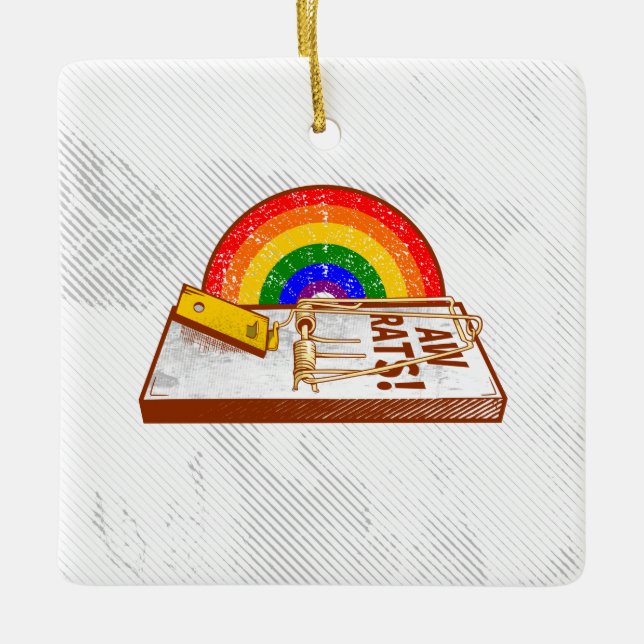 Råtta Trap AW RÅTTOR Julgransprydnad Keramik (Framsida)