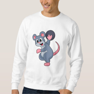 Råtta vid Bowling med Bowling ball Lång Ärmad Tröja